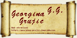 Georgina Grujić vizit kartica